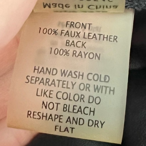 ECRU Faux Leather Top Size Small in EUC - Picture 5 of 5